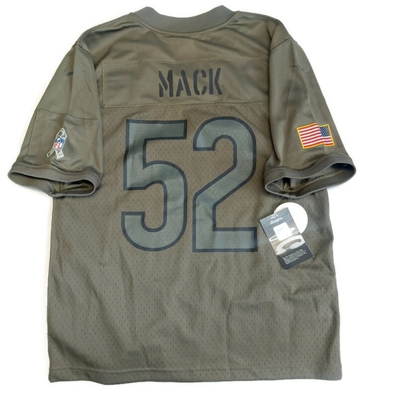 Nike Chicago Bears Jersey Youth Size L (14/16) Khalil Mack #52 On Field Green - Picture 7 of 9